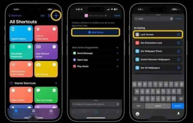陈仓苹果14锁屏维修店分享iPhone14升级iOS16.4后如何创建锁屏快捷方式 